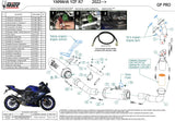 Uncatalysed Exhaust System Without Sound Certification Gppro Carbon - Mivv Compatible With Yamaha Yzf R7 (2022-2024)