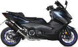 Complete Non-Catalytic Exhaust System With Sound Certification Oval Steel Black - Mivv Compatible With Yamaha T-Max 560 (2022-2024)