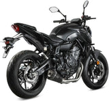 Complete Catalytic Exhaust System With Sound Certification Delta Race Steel Black Carbon - Mivv Compatible With Yamaha Fz-07 (2021-2024)