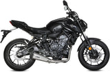 Complete Catalytic Exhaust System With Sound Certification Delta Race Stainless Steel Carbon - Mivv Compatible With Yamaha Mt-07 (2021-2024)