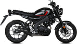 Complete Exhaust System Without Catalytic Converter And Without Sound Certification Hr-1 Steel Black Carbon - Mivv Compatible With Yamaha Xsr 125 (2022-2024)