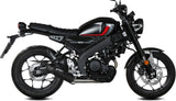 Complete Exhaust System Without Catalytic Converter And Without Sound Certification Hr-1 Steel Black Carbon - Mivv Compatible With Yamaha Xsr 125 (2022-2024)