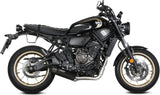 Complete Non-Catalytic Exhaust System With Sound Certification Hr-1 Steel Black Carbon - Mivv Compatible With Yamaha Xsr 700 (2021-2024)