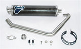 Complete Exhaust System Without Sound Certification Round Carbon - Termignoni Compatible With Yamaha Yzf-R 125 (2008-2013)
