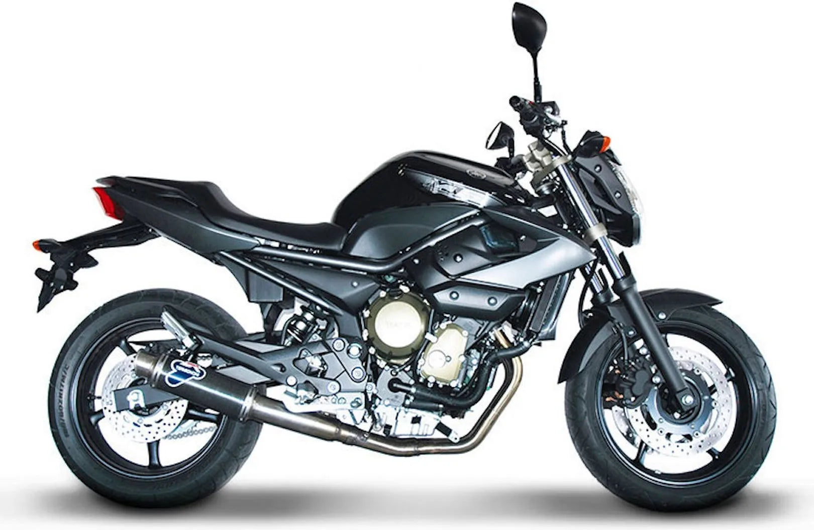 Complete Exhaust System With Sound Certification Round Carbon - Termignoni Compatible With Yamaha Xj6 Diversion (2009-2016)