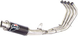 Complete Exhaust System With Sound Certification Round Carbon - Termignoni Compatible With Yamaha Xj6 Diversion (2009-2016)