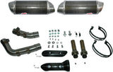 Dual Non-Catalytic Exhaust System With Sound Certification Oval Carbon - Termignoni Compatible With Yamaha Yzf-R1 (2009-2011)