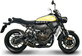 Complete Catalytic Exhaust System Without Sound Certification Relevance Carbon Black Carbon Cap - Termignoni Compatible With Yamaha Xsr 700 (2014-2020)