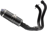 Complete Catalytic Exhaust System Without Sound Certification Relevance Carbon Black Carbon Cap - Termignoni Compatible With Yamaha Mt-07 (2014-2020)