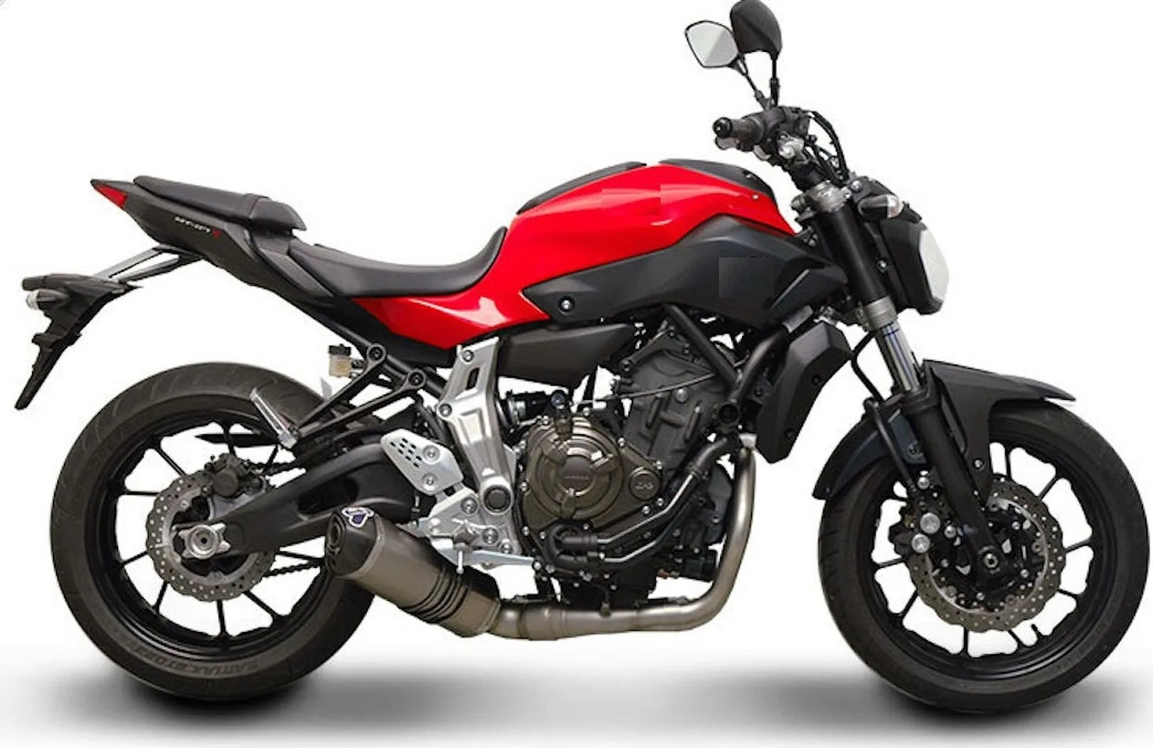 Complete Catalytic Exhaust System Without Sound Certification Relevance Titanium Carbon Cap - Termignoni Compatible With Yamaha Xsr 700 (2014-2020)