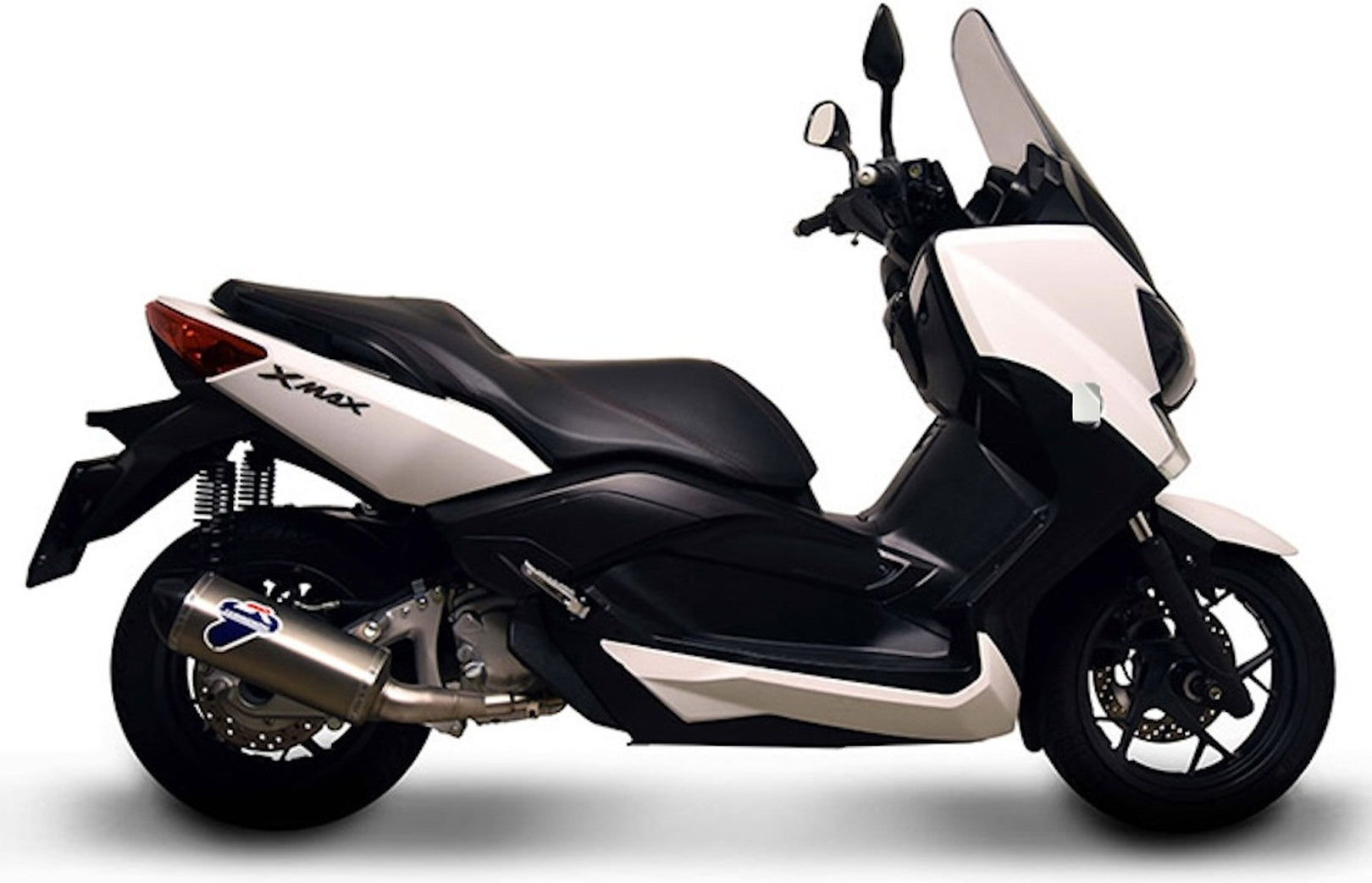 Catalytic Exhaust Tip Without Sound Certification Relevance Stainless Steel Carbon Cap - Termignoni Compatible With Yamaha X-Max 250 (2009-2020)