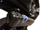 Complete Catalytic Exhaust System Without Sound Certification Scream Carbon Carbon Cap - Termignoni Compatible With Yamaha Xp 530 T-Max (2017-2019)