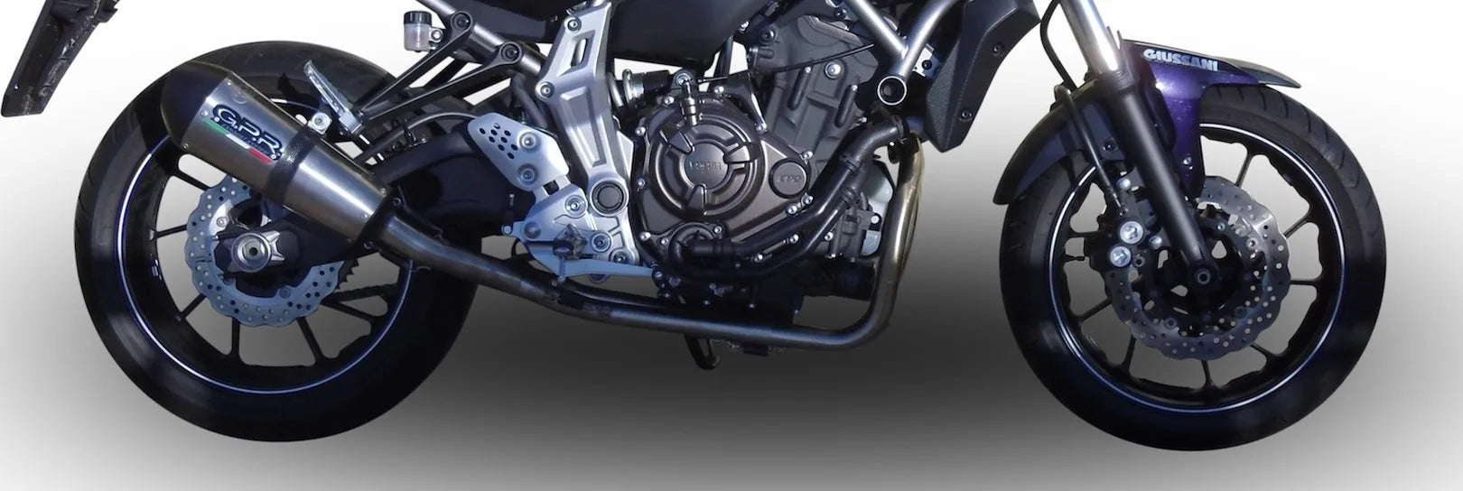 Complete Catalytic Exhaust System With Sound Certification Gpe Anniversary Titanium - Gpr Compatible With Yamaha Mt-07 (2014-2016)