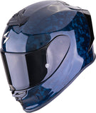 Full-Face Motorcycle Helmet Scorpion Exo Exo-R1 Evo Carbon Air Carbon Fiber Blue Onyx Size Xs