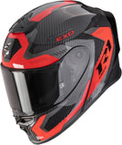 Full-Face Motorcycle Helmet Scorpion Exo Exo-R1 Evo Carbon Air Carbon Fiber Black Red Propel Size L