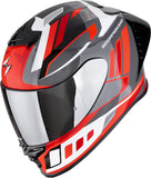 Full-Face Motorcycle Helmet Scorpion Exo Exo-R1 Evo Ii Air Ultra Tct Grey White Red Vital Size Xs