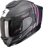 Full-Face Motorcycle Helmet Scorpion Exo Exo-1500 Carbon Air Carbon Fiber Matt Black Pink Zity Size S