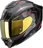 Full-Face Motorcycle Helmet Scorpion Exo Exo-1500 Carbon Air Carbon Fiber Black Red Yellow Mundi Size Xxl