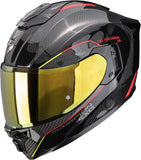 Full-Face Motorcycle Helmet Scorpion Exo Exo-1500 Carbon Air Carbon Fiber Black Red Yellow Mundi Size Xl