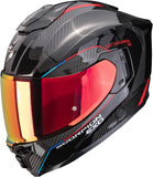 Full-Face Motorcycle Helmet Scorpion Exo Exo-1500 Carbon Air Carbon Fiber Black Red Mundi Size M