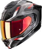 Full-Face Motorcycle Helmet Scorpion Exo Exo-1500 Air Ultra Tct Black Red Sleek Size S