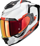 Full-Face Motorcycle Helmet Scorpion Exo Exo-1500 Air Ultra Tct White Red Arena Size M