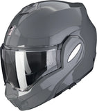 Flip-Up Motorcycle Helmet Scorpion Exo Exo-Tech Evo Polycarbonate Metallic Grey Solid Size Xxl