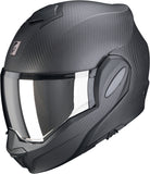 Flip-Up Motorcycle Helmet Scorpion Exo Exo-Tech Evo Carbon Carbon Fiber Matt Black Solid Size Xxl