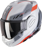 Flip-Up Motorcycle Helmet Scorpion Exo Exo-Tech Evo Polycarbonate Grey Red Socius Size Xs