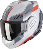 Flip-Up Motorcycle Helmet Scorpion Exo Exo-Tech Evo Polycarbonate Grey Red Socius Size Xs