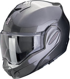 Flip-Up Motorcycle Helmet Scorpion Exo Exo-Tech Evo Pro Ultra Tct Metallic Grey Solid Size Xxl