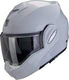 Flip-Up Motorcycle Helmet Scorpion Exo Exo-Tech Evo Pro Ultra Tct Light Grey Solid Size S