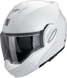 Flip-Up Motorcycle Helmet Scorpion Exo Exo-Tech Evo Pro Ultra Tct Pearl White Solid Size M