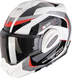 Flip-Up Motorcycle Helmet Scorpion Exo Exo-Tech Evo Pro Ultra Tct Grey Black Red Acuti Size Xxl