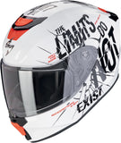 Full-Face Motorcycle Helmet Scorpion Exo Exo-Jnr Air Polycarbonate White Black Boum Size S