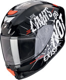 Full-Face Motorcycle Helmet Scorpion Exo Exo-Jnr Air Polycarbonate Black White Boum Size S