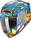 Full-Face Motorcycle Helmet Scorpion Exo Exo-Jnr Air Polycarbonate Blue Orange Fun Size M