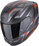 Full-Face Motorcycle Helmet Scorpion Exo Exo-391 Polycarbonate Matt Black Red Aaxo Size Xxl