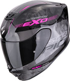 Full-Face Motorcycle Helmet Scorpion Exo Exo-391 Polycarbonate Black Pink Ava Size L