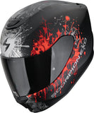 Full-Face Motorcycle Helmet Scorpion Exo Exo-391 Polycarbonate Matt Black Silver Red Wolf Size Xs