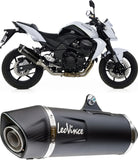 Exhaust Tip Without Sound Certification Nero Stainless Steel Carbon Fiber End Cap - Leovince Compatible With Kawasaki Z 750 R (2011-2014)