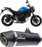 Exhaust Tip Without Sound Certification Lv-10 Steel Black Stainless Steel End Cap - Leovince Compatible With Yamaha Yzf-R25 (2014-2018)