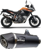 Exhaust Tip Without Sound Certification Nero Stainless Steel Carbon Fiber End Cap - Leovince Compatible With Ktm 1290 Super Adventure (2015-2016)