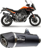 Exhaust Tip Without Sound Certification Lv One Evo Stainless Steel Carbon Fiber End Cap - Leovince Compatible With Husqvarna 701 Supermoto (2015-2016)