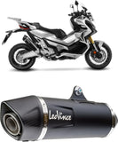 Exhaust Tip Without Sound Certification Nero Stainless Steel Carbon Fiber End Cap - Leovince Compatible With Honda X-Adv 750 (2017-2024)
