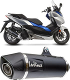 Complete Exhaust System Without Catalytic Converter And Without Sound Certification Lv One Evo Steel Black Carbon Fiber End Cap - Leovince Compatible With Yamaha Xsr 900 (2016-2020)