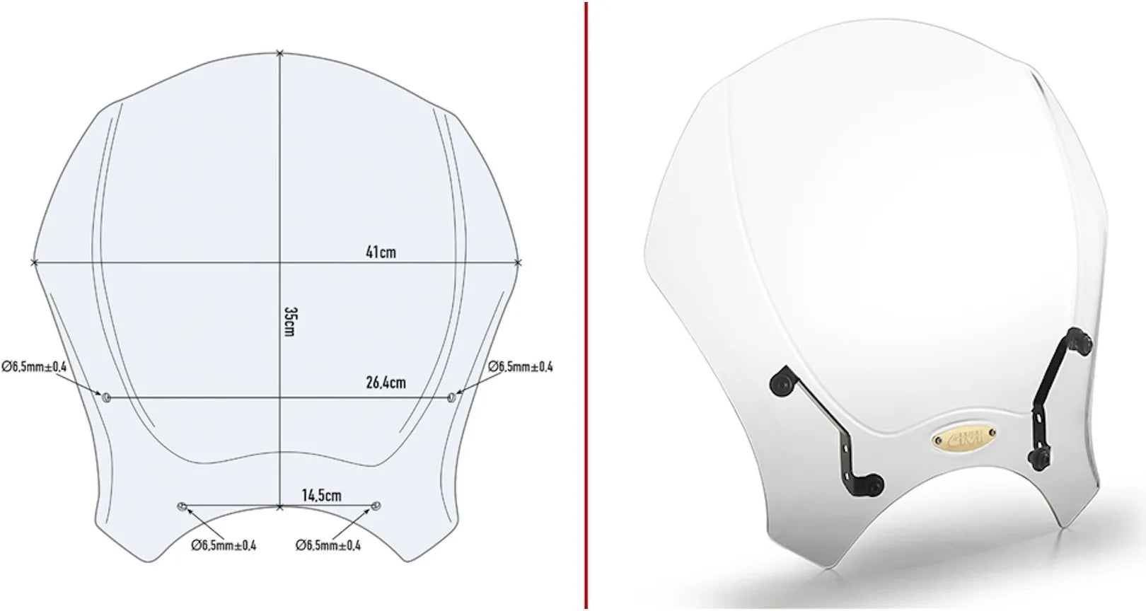 Universal Transparent Wind-Screen - Givi Compatible With Benelli Leoncino 800 (2022-2024)