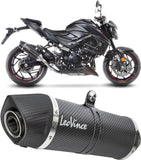 Exhaust Tip Without Sound Certification Lv One Evo Carbon Fiber Carbon Fiber End Cap - Leovince Compatible With Suzuki Gsx-S 750 - Z Abs A2 (2019-2020)
