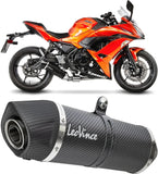 Complete Exhaust System Without Catalytic Converter And Without Sound Certification Lv One Evo Carbon Fiber Carbon Fiber End Cap - Leovince Compatible With Kawasaki Z 650 (2020)