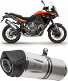 Exhaust Tip Without Sound Certification Lv Corsa Steel Black Stainless Steel End Cap - Leovince Compatible With Aprilia Tuono V4 1100 Factory (2021-2024)